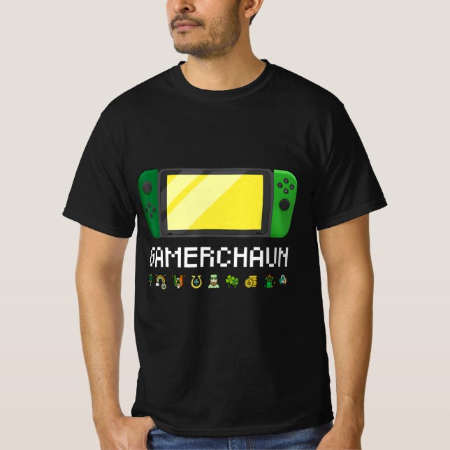 Camiseta Irlandês Video Game Controller Leprechaun Boys Rua (Frente)