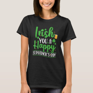 Camiseta Irlandês Você Um Feliz Dia de São Patrício Verde F