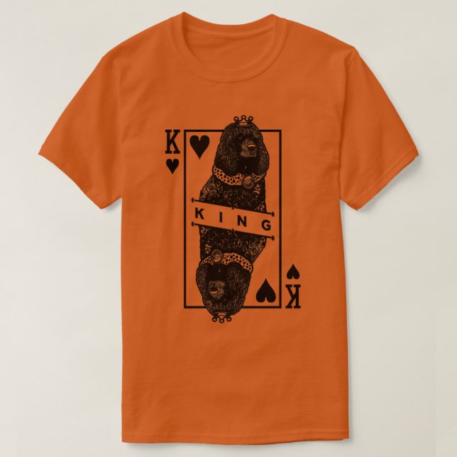 Camiseta Irlandês Water Spaniel King Of Hearny Whiptail Eng (Frente do Design)