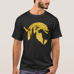 Camiseta Irlandês Wolfhound Spooky Horror Bat Halloween Cão
