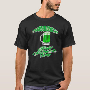 Camiseta Irlandesa Cerveja É Rua Feliz Dia da Cerveja Verde