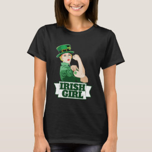 Camiseta Irlandesa Rapariga Tattoos Shamrock Forte Mulheres