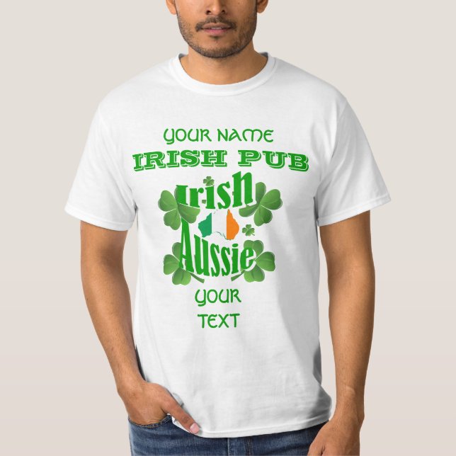 Camiseta Irlandesa Rua Australiana Patrick (Frente)