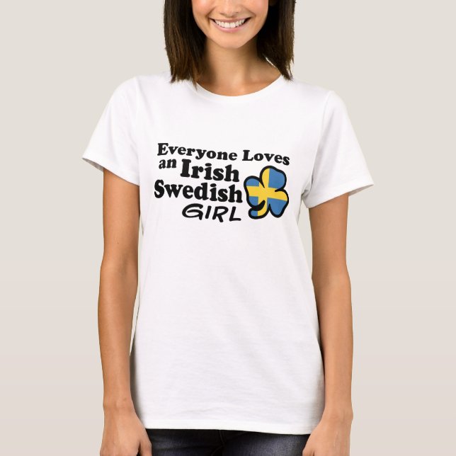 Camiseta Irlandesa Sueco Girl (Frente)