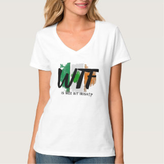 Camiseta Irlandesa WTF, Humor Divertido Feminino P