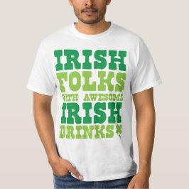 CAMISETA IRLANDESES COM BEBIDAS IRLANDESAS INCRÍVEIS
