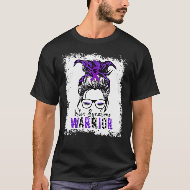 Camiseta Irlen Síndrome Guerreiro Roxo Sensibilização para  (Frente)