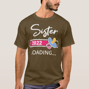 Camiseta Irmã 2022 Carregando Eu Promovi Para A Irmã Grande
