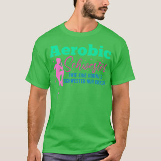 Camiseta Irmã aeróbica dizendo presente de ginástica engraç