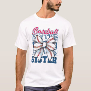 Camiseta Irmã Beisebol Coquette Arco Maior Ventilador Espor