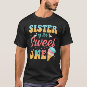 Camiseta Irmã Bonita Do Aniversário Doce De Uma Sorvete De