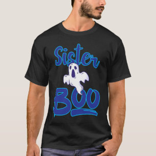 Camiseta Irmã Boo Halloween I Fofo Halloween Assustador Fil