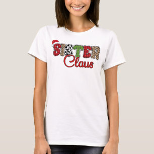 Camiseta Irmã Claus - Designs de Natal