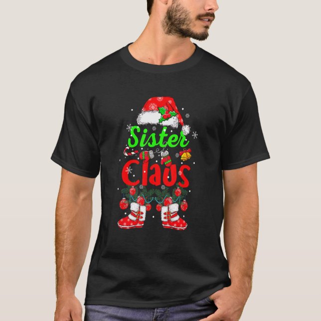 Camiseta Irmã Claus Papai Noel Calçados de Chapéu Correspon (Frente)