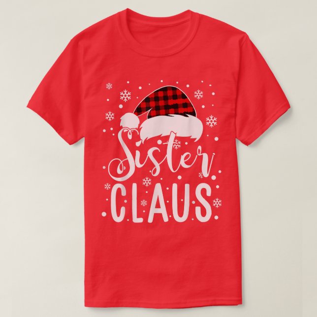 Camiseta Irmã Clause Santa Hat Feliz Natal Holid (Frente do Design)