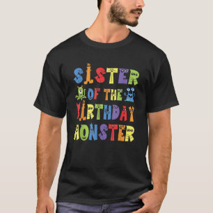 Camiseta Irmã Da Alienígena De Aniversário Do Monstro