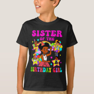 Camiseta Irmã da aniversariante boneca rosa gracie família