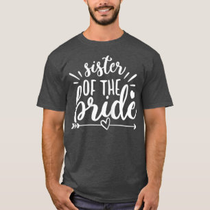 Camiseta Irmã Da Bacheloret De Casamento Cardíaco De Seta N
