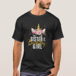 Camiseta Irmã Da Birthdaygirl Unicorn Birthday Sister<br><div class="desc">Irmã Do AniversárioGarota Unicorn Irmãs Do Aniversário</div>