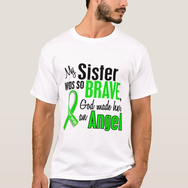 Camiseta Irmã da distrofia muscular do anjo 1 (Frente)