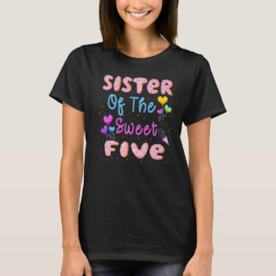 Camiseta Irmã Da Doce Festa de aniversário De Rosquinha De 