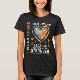 Camiseta Irmã Da Faixa Laranja Em Lei Esclerose Múltipla