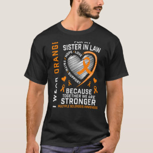 Camiseta Irmã Da Faixa Laranja Em Lei Esclerose Múltipla