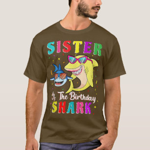 Camiseta Irmã Da Família Aniversário Do Tubarão