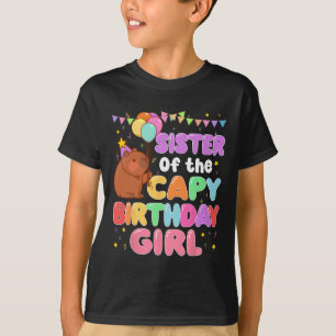 Camiseta Irmã Da Família Capy Birthday Girl Capybara P