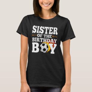 Camiseta Irmã da Família de Futebol do Aniversário