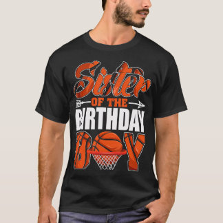 Camiseta Irmã Da Família De Jogadores De Basquete De Aniver
