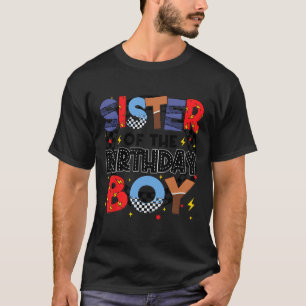 Camiseta Irmã Da Festa Da Família De Carros De Corrida De A