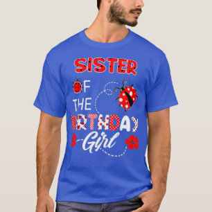Camiseta Irmã Da Garota De Aniversário - Damasco Da Família