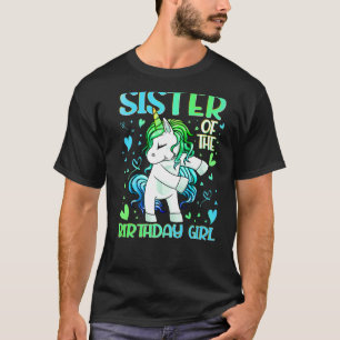 Camiseta Irmã da Garota de Aniversário Flagindo Irmã do Uni