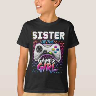 Camiseta Irmã Da Garota Gamer Vídeo Game De Correspondência