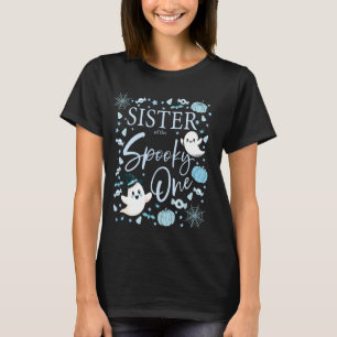 Camiseta Irmã da Garota Spooky Primeiro Aniversário AzulH