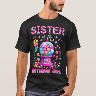 Camiseta Irmã Da Menina Do Aniversário Doce Doce Aniversári