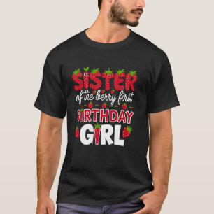Camiseta Irmã da Menina do Primeiro Aniversário da Baga Mor