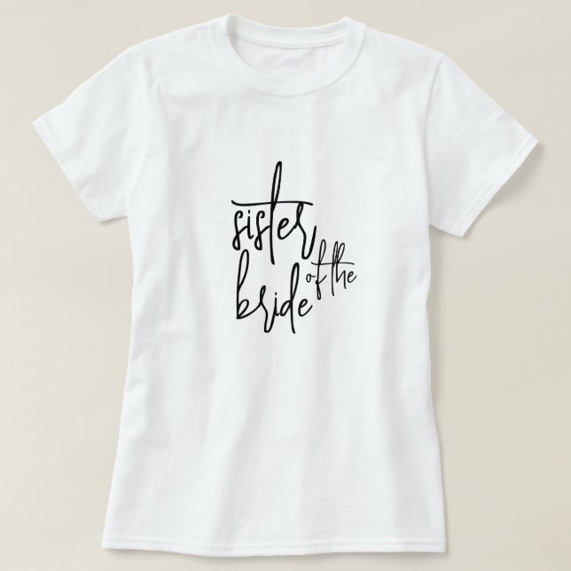 Camiseta Irmã da noiva T-Shirt (Frente do Design)
