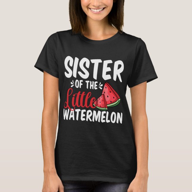 Camiseta Irmã Da Pequena Família De Frutas De Verão De Mela (Frente)