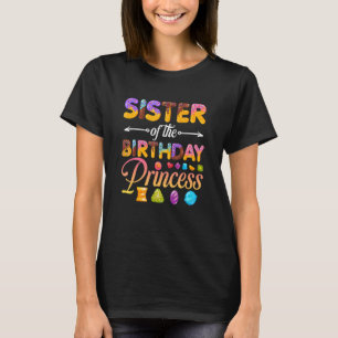Camiseta Irmã Da Princesa de Aniversário, Rosquinha Anivers