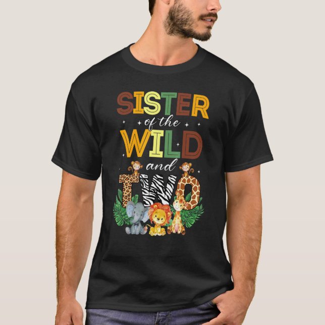 Camiseta Irmã Da Selva Safari De Dois Jardins Zoológicos (Frente)