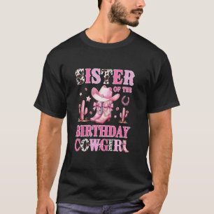 Camiseta Irmã da Vaqueira de Aniversário Festa de Rodeio B-