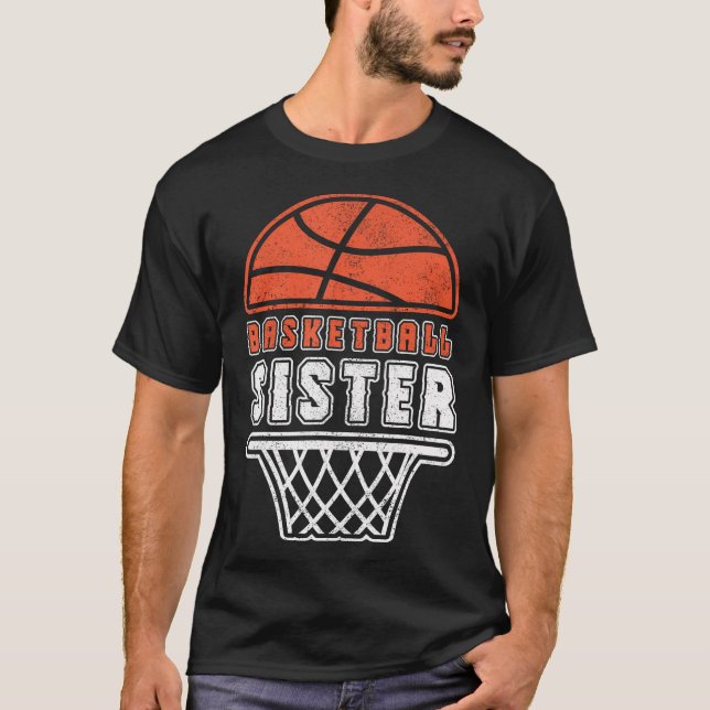 Camiseta Irmã de basquete Fã-adolescente do basquete (Frente)
