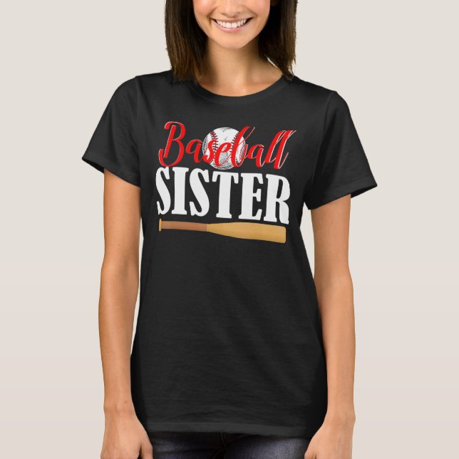 Camiseta Irmã de beisebol (Frente)