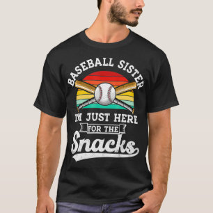 Camiseta Irmã de beisebol, estou aqui para o retrato dos la