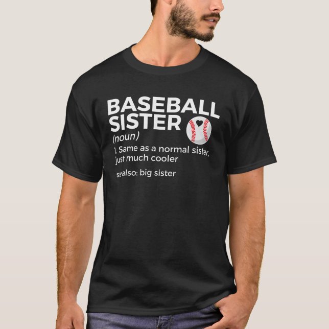 Camiseta Irmã de Definição de Baseball Irmã Grande (Frente)