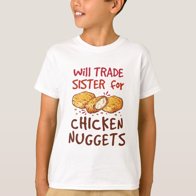 Camiseta Irmã de Trocas de Frango Nugget Lover (Frente)