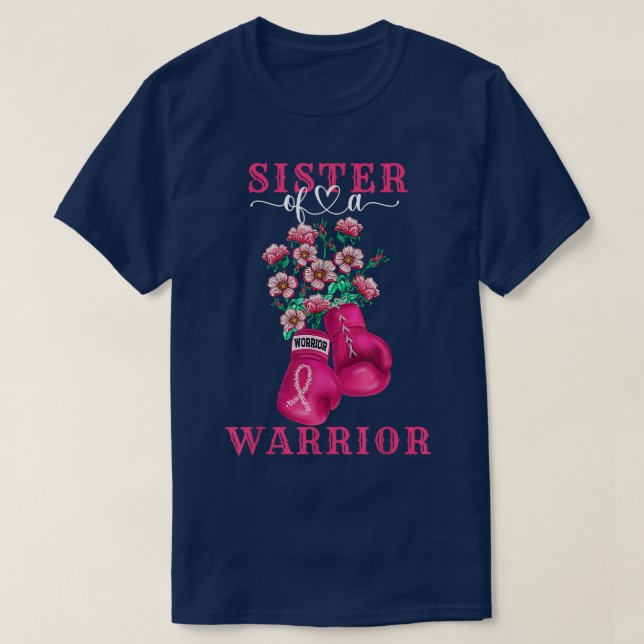 Camiseta Irmã De Um Apoio À Consciência Do Cancer Da Mama D (Frente do Design)