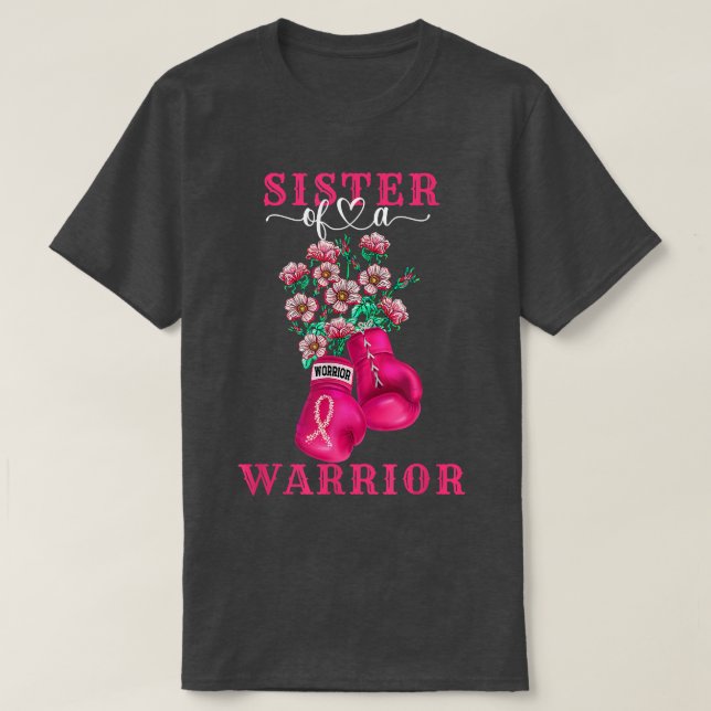 Camiseta Irmã De Um Apoio À Consciência Do Cancer Da Mama D (Frente do Design)